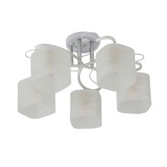 Люстра потолочная Schaffner Cuesta E27 200 Вт 18 кв.м (4310-5 WH) - фото 6