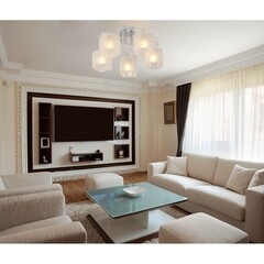 Люстра потолочная Schaffner Cuesta E27 200 Вт 18 кв.м (4310-5 WH) - фото 3