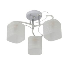 Люстра потолочная Schaffner Cuesta E27 120 Вт 15 кв.м (4310-3 WH) - фото 7