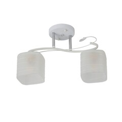 Люстра потолочная Schaffner Cuesta E27 80 Вт 12 кв.м (4310-2 WH) - фото 5