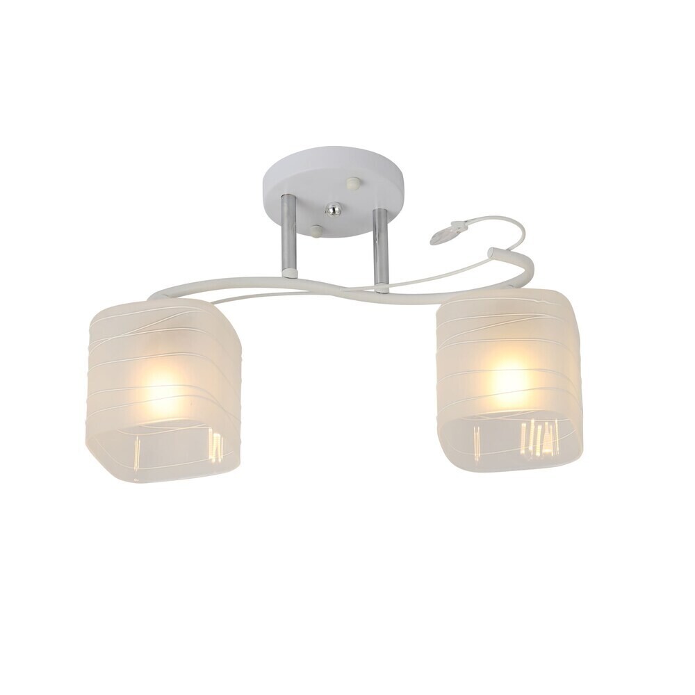 

Люстра потолочная Schaffner Cuesta E27 80 Вт 12 кв.м (4310-2 WH)