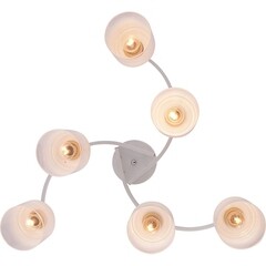 Люстра потолочная Schaffner Flusso E27 360 Вт 20 кв.м (4125-6 WH-CR) - фото 7