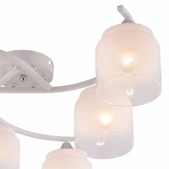 Люстра потолочная Schaffner Flusso E27 360 Вт 20 кв.м (4125-6 WH-CR) - фото 5