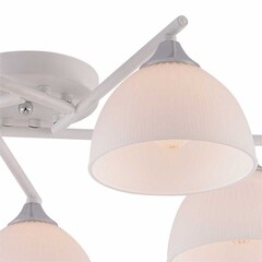 Люстра потолочная Schaffner Pluma E27 300 Вт 18 кв.м (4245-5 WH-CR) - фото 5