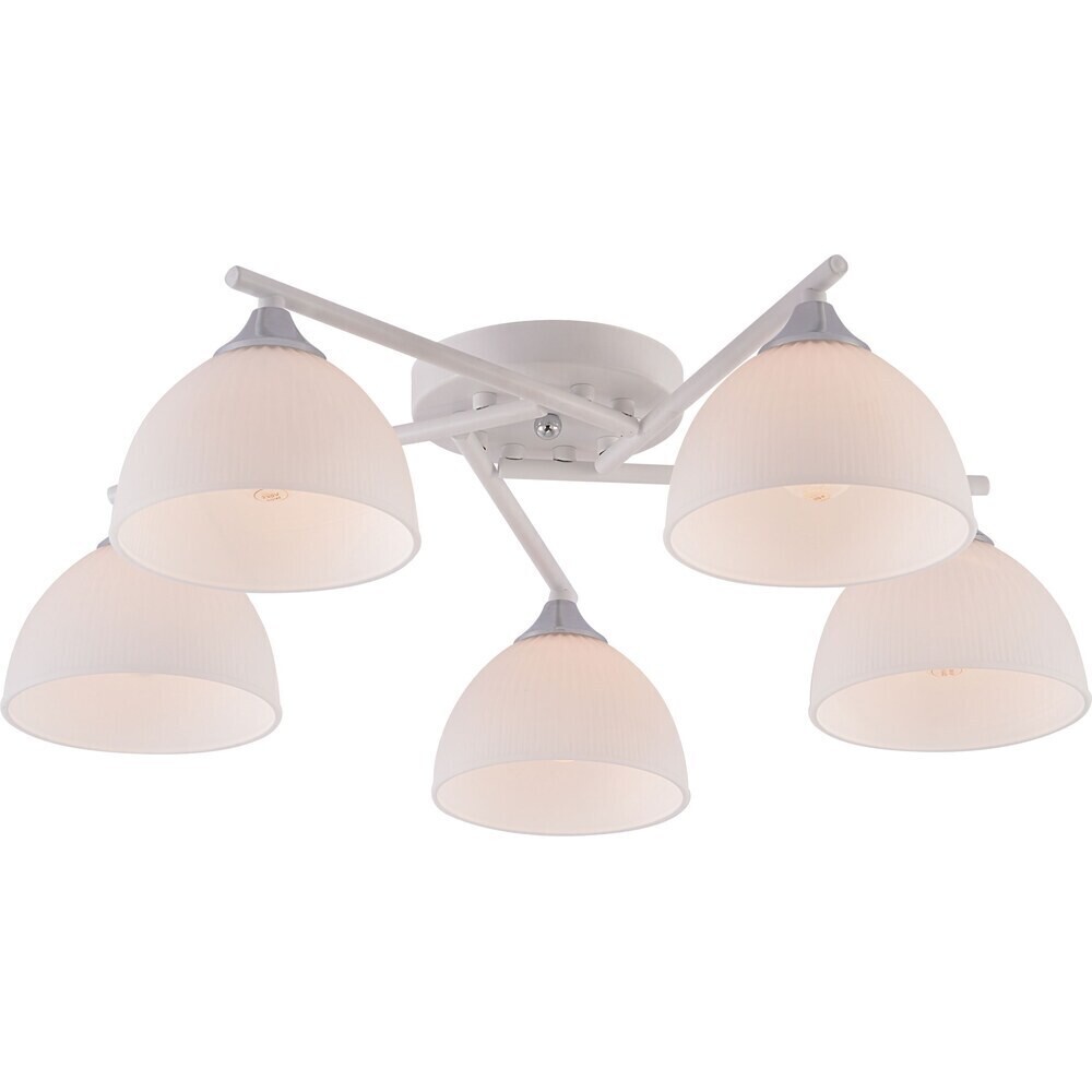 

Люстра потолочная Schaffner Pluma E27 300 Вт 18 кв.м (4245-5 WH-CR)