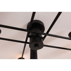 Люстра потолочная Schaffner Ollega E27 188 Вт 22 кв.м (9140-4-4 BK) - фото 6