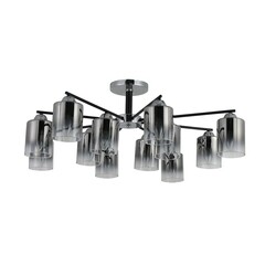 Люстра потолочная Schaffner Risorse E27 480 Вт 30 кв.м (3520-12 CR-BK) - фото 7