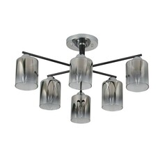 Люстра потолочная Schaffner Risorse E27 240 Вт 20 кв.м (3520-6 CR-BK) - фото 6