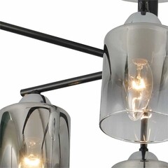 Люстра потолочная Schaffner Risorse E27 240 Вт 20 кв.м (3520-6 CR-BK) - фото 5