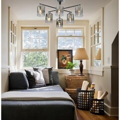 Люстра потолочная Schaffner Risorse E27 240 Вт 20 кв.м (3520-6 CR-BK) - фото 3