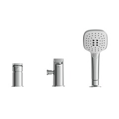 Смеситель на борт ванны Cersanit Moduo хром однорычажный с коротким изливом с лейкой (64100) - фото 8