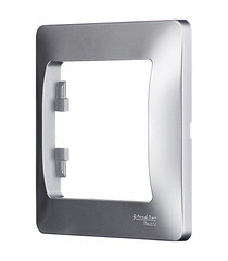 Рамка Systeme Electric Glossa oдноместная алюминий (GSL000301) - фото 2