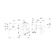 Смеситель для раковины встраиваемый Cersanit Moduo однорычажный хром (64096) - фото 3