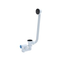 Изображение товара Сифон для ванны Cersanit Prime Black 1 1/2х40 мм регулируемый с выпуском клик-клак с соединением 40 мм (69155)