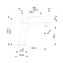 Смеситель для раковины Tokito Nagoya однорычажный хром (TOK-NAG-1011) - фото 10