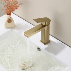 Смеситель для раковины Tokito Aomori однорычажный золото (TOK-AOM-1011BG) - фото 4