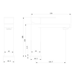 Смеситель для раковины Tokito Aomori однорычажный графит (TOK-AOM-1011GM) - фото 3