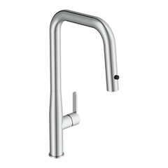 Смеситель для кухни Cersanit Oliva хром с высоким изливом с вытяжной лейкой однорычажный (69011) - фото 7