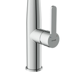 Смеситель для кухни Cersanit Oliva хром с высоким изливом с вытяжной лейкой однорычажный (69011) - фото 5