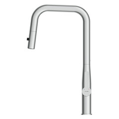 Смеситель для кухни Cersanit Oliva хром с высоким изливом с вытяжной лейкой однорычажный (69011) - фото 4