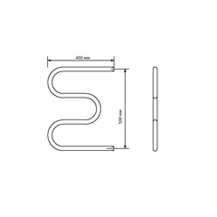 Полотенцесушитель водяной MyFrea М-1 500х400 мм м-образный хром - фото 3