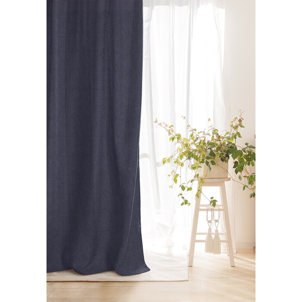 Изображение товара Штора рогожка индиго 165х270 см Волшебная Ночь для эко и лофт интерьеров