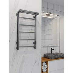 Полотенцесушитель электрический Indigo Forma 800х500 мм 105 Вт с терморегулятором графит - фото 3