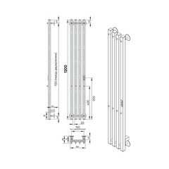 Полотенцесушитель электрический Indigo Style 4 Pro 1200х180 мм 101 Вт с терморегулятором графит - фото 2