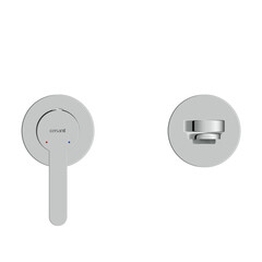 Смеситель для раковины встраиваемый Cersanit Oliva однорычажный хром (68975) - фото 8