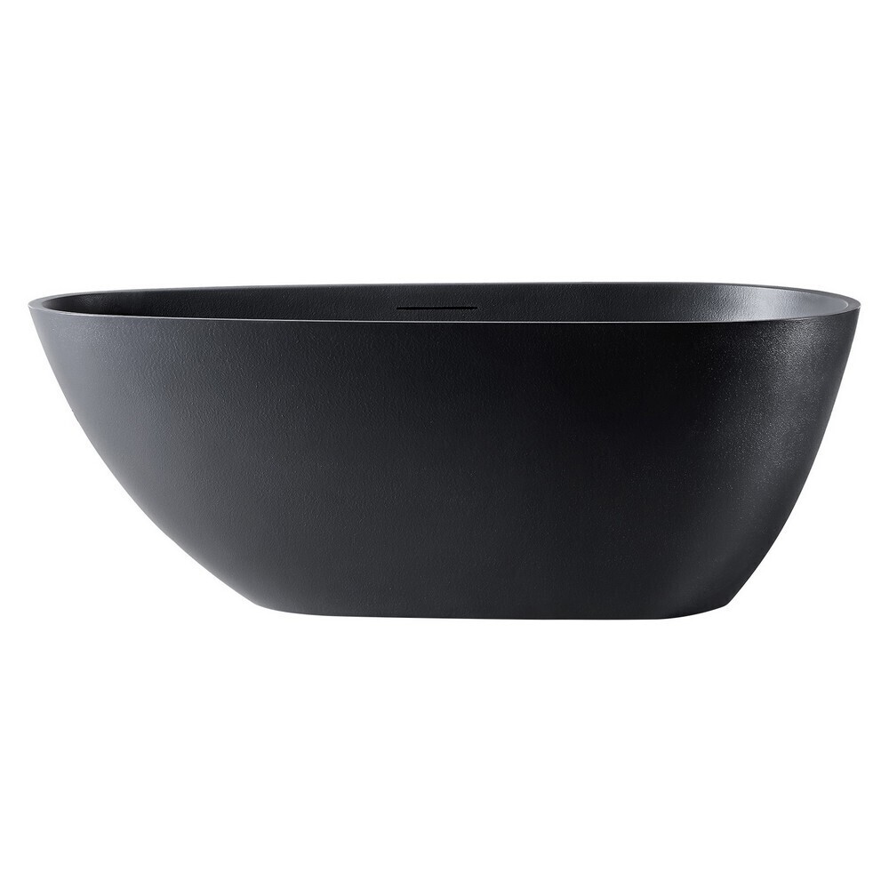 Изображение товара Ванна из искусственного камня Abber Dortmund 170х75 см с ножками черная матовая