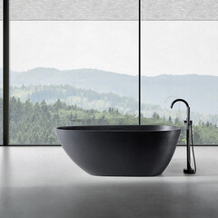 Ванна из искусственного камня Abber Dortmund 170х75 см отдельностоящая с ножками (AM9911B) - фото 2