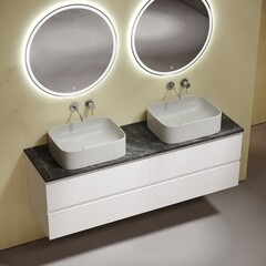 Столешница под раковину 160х46х2,1 см серая Sancos Black Sky (TT160A1) - фото 6