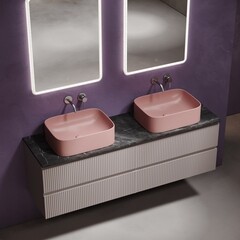 Столешница под раковину 160х46х2,1 см серая Sancos Black Sky (TT160A1) - фото 3