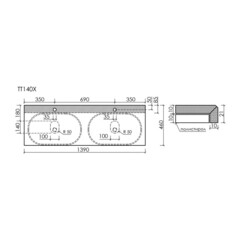 Столешница под раковину 140х46х2,1 см бежевая Sancos Kreman (TT140A2X) - фото 2