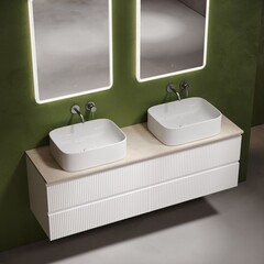 Столешница под раковину 160х46х2,1 см бежевая Sancos Kreman (TT160A2) - фото 6