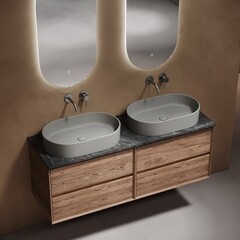 Столешница под раковину 140х46х2,1 см серая Sancos Black Sky (TT140A1) - фото 11