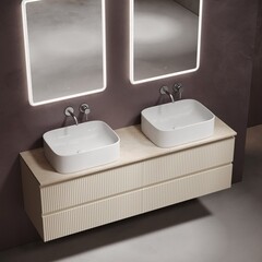 Столешница под раковину 160х46х2,1 см бежевая Sancos Kreman (TT160A2X) - фото 4