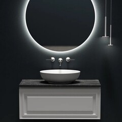 Столешница под раковину 100х46х2,1 см серая Sancos Black Sky (TT100A1) - фото 5