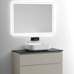 Столешница под раковину 100х46х2,1 см серая Sancos Black Sky (TT100A1) - фото 3