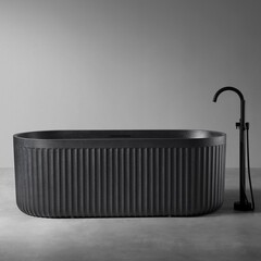 Ванна из искусственного камня Abber Stuttgart 170х75 см отдельностоящая с ножками (AM9925B) - фото 3