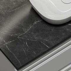 Столешница под раковину 100х46х2,1 см серая Sancos Black Sky (TT100A1X) - фото 6