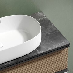 Столешница под раковину 100х46х2,1 см серая Sancos Black Sky (TT100A1X) - фото 4