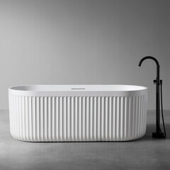 Ванна из искусственного камня Abber Stuttgart 170х75 см отдельностоящая с ножками (AM9925) - фото 3