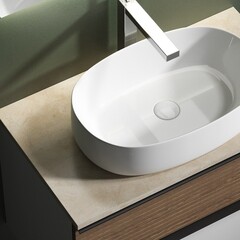 Столешница под раковину 80х46х2,1 см бежевая Sancos Kreman (TT80A2X) - фото 9