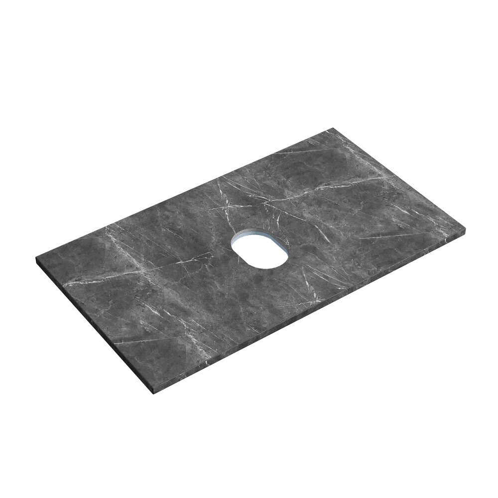 Изображение товара Столешница под раковину 80х46х2,1 см серая Sancos Black Sky (TT80A1)