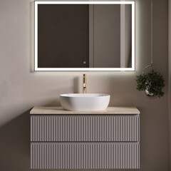 Столешница под раковину 100х46х2,1 см бежевая Sancos Kreman (TT100A2X) - фото 9