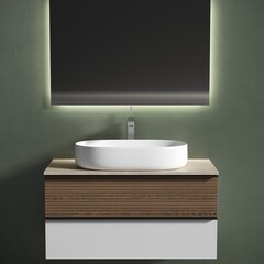 Столешница под раковину 100х46х2,1 см бежевая Sancos Kreman (TT100A2X) - фото 8