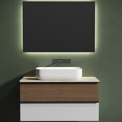 Столешница под раковину 100х46х2,1 см бежевая Sancos Kreman (TT100A2) - фото 9