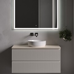 Столешница под раковину 100х46х2,1 см бежевая Sancos Kreman (TT100A2) - фото 7