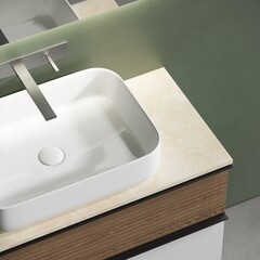 Столешница под раковину 100х46х2,1 см бежевая Sancos Kreman (TT100A2) - фото 5